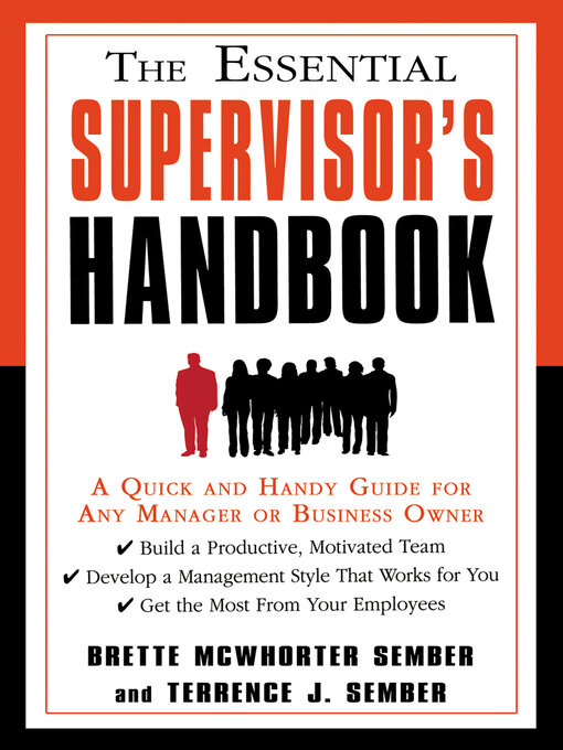 Title details for The Essential Supervisor's Handbook by Brette Mcwhorter Sember - Available